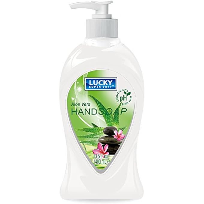 lucky super soft LIQUID HAND SOAP, ALOE VERA, 13.5 FLUID OUNCE - Image 1